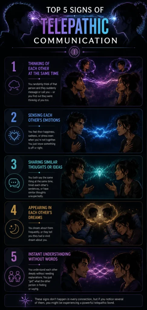 5 sign of telepathic communication