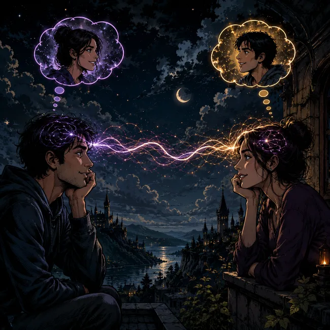 two people from distance Experience Telepathic Connections