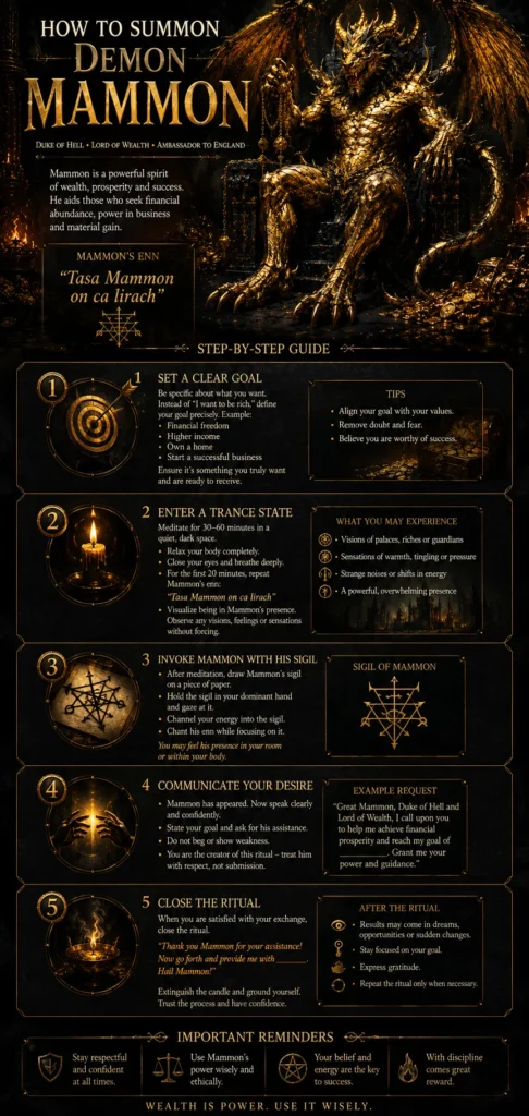 how to summon demon mammon