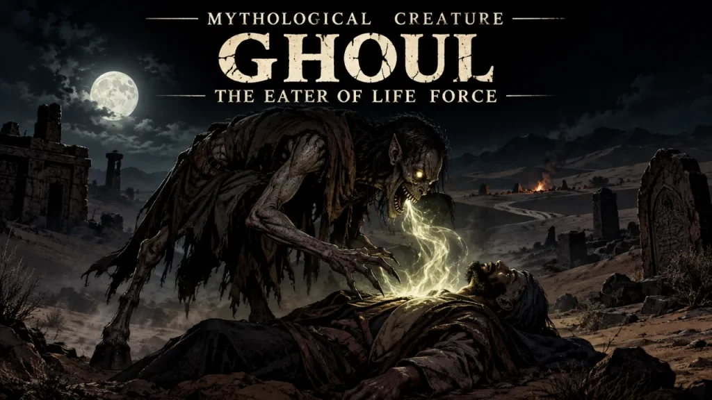 Arabian mythical Creature Ghoul The Eater of Life Force and Shadow Guardian of the Spirit World