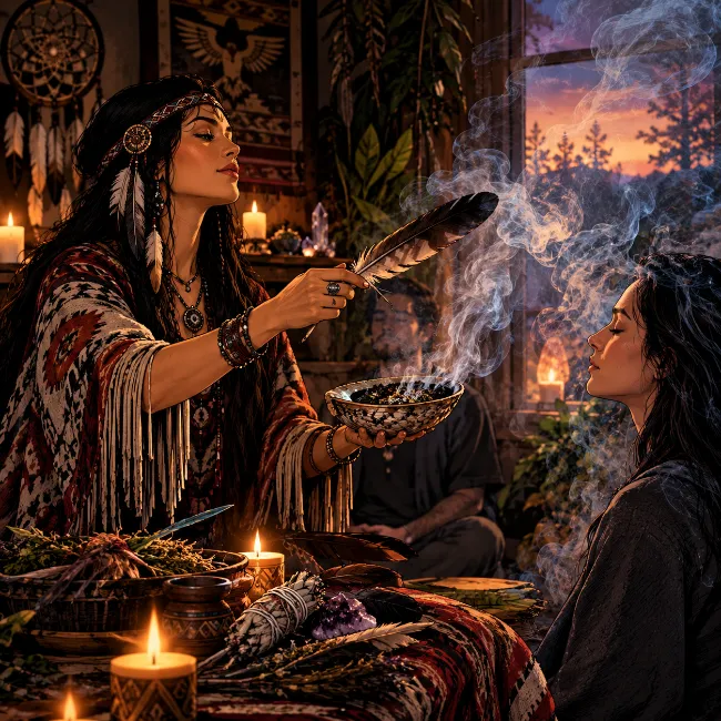 smudging to cleanse your space and body from negative energy